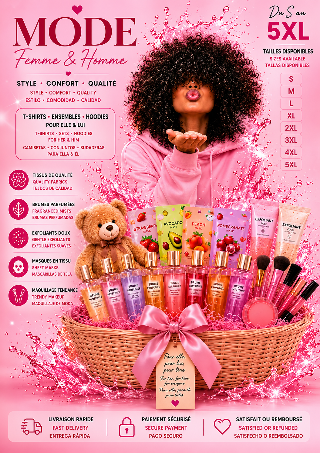 Produits vedettes.        💖 Craquez pour nos nouveautés tendance ! 💖
Mode, beauté, parfums, accessoires… tout ce qu’il vous faut pour vous faire plaisir en un seul endroit ✨
