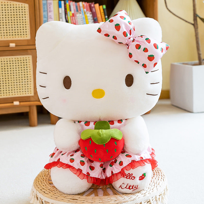 23,29/29,11 USD - Peluche Hello Kitty Fraise, Poupée Mignonne, Compagnon de Sommeil, Cadeau pour Petite Amie ou autre.