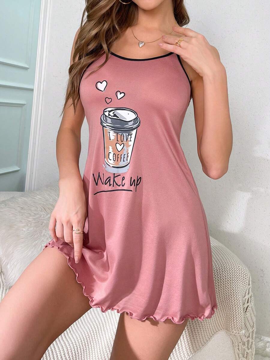 $17.47 - Sexy Lingerie: Erotic Multicolored Printed Chemise