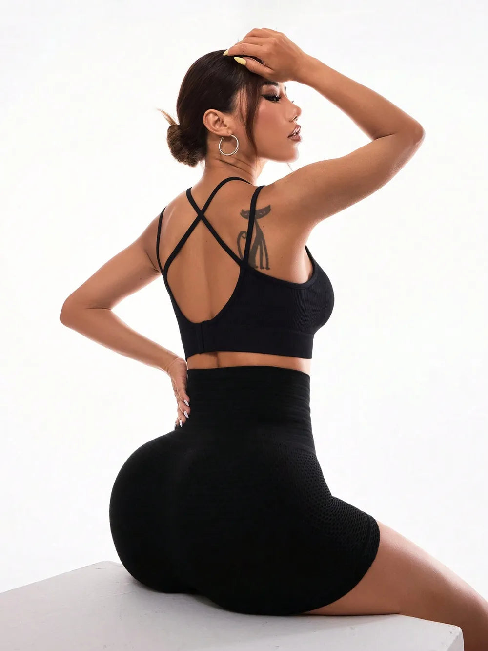 15,70 USD - Short de sport taille haute