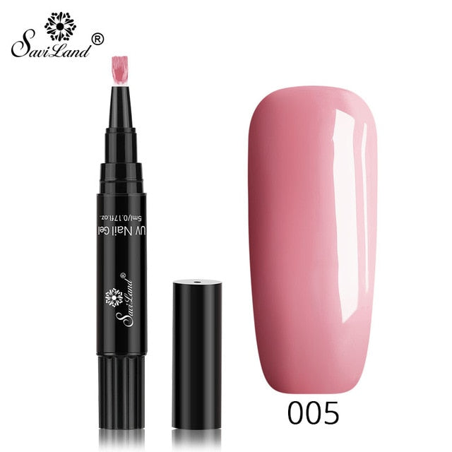 15.12 USD - Saviland 3-in-1 New Gel Nail Polish Pen: Glitter, Easy Application, 60 Colors, UV Hybrid Gel Polish, Easy to Use.