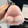 17,46 USD - Adorable lapin Rex en fourrure, porte-clés/pendentif/mini-sac en peluche, ornement lapin