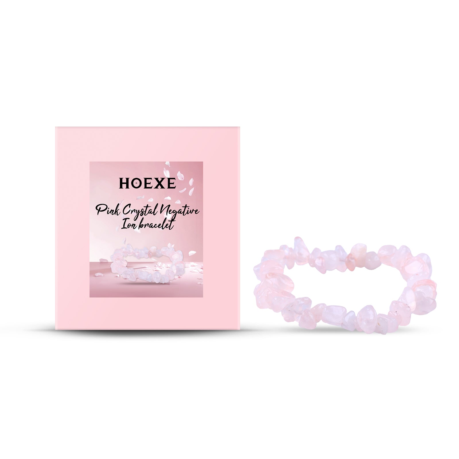 Bracelet en cristal rose, accessoire de mode et décoration pour les mains. Perles roses tendance.