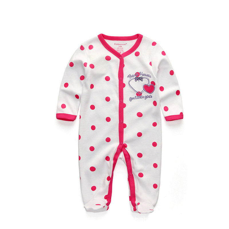 15.13 USD Combinaison bébé en pur coton à double boutonnage pour nouveau-né, vêtements pour enfants à porte fermée