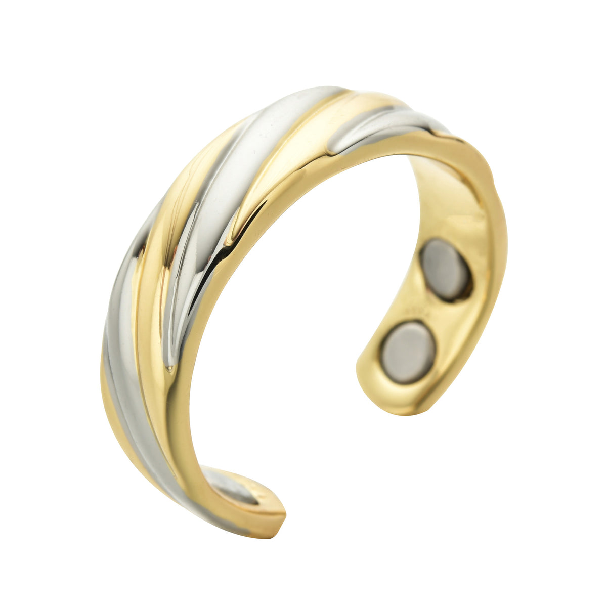 Bague magnétique de santé en pur cuivre, bague ouverte créative aux tons rose et multicolores.