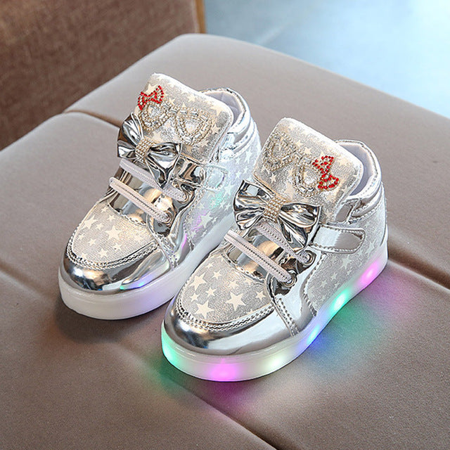 Chaussures pourj bébés et tout-petits, baskets tendance pour enfants, filles et garçons, chaussures lumineuses et colorées à étoiles, chaussures décontractées pour enfants.