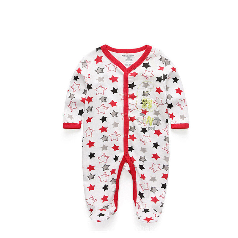15.13 USD Combinaison bébé en pur coton à double boutonnage pour nouveau-né, vêtements pour enfants à porte fermée