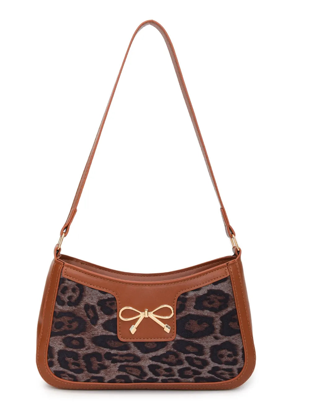 17.46 USD Sac à main en cuir PU léopard à nœud papillon
