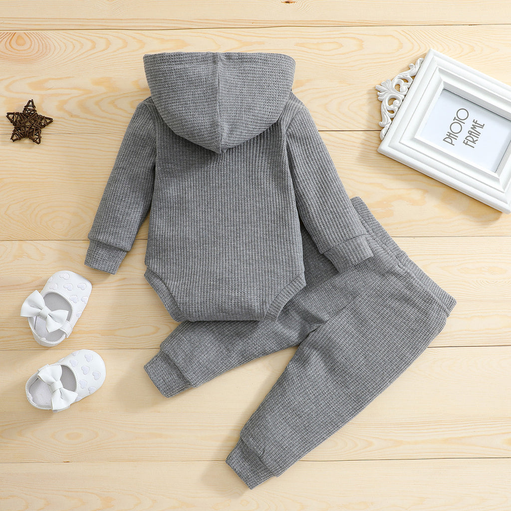 Ensembles unis pour bébé (4 couleurs) - Combinaison-pantalon à manches longues - 4 couleurs - Automne/Hiver