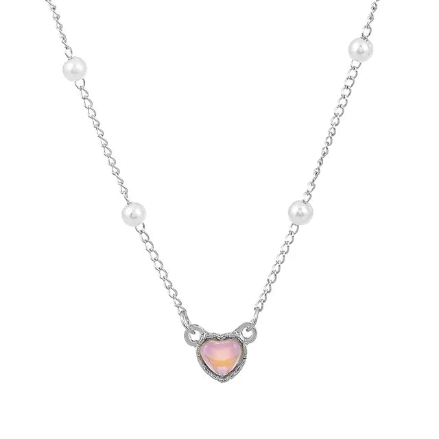 $12.97 - Gold Heart Pendant Choker Necklace, Minimalist Style, for Women and Girls. Trendy Jewelry, Ideal for Parties.