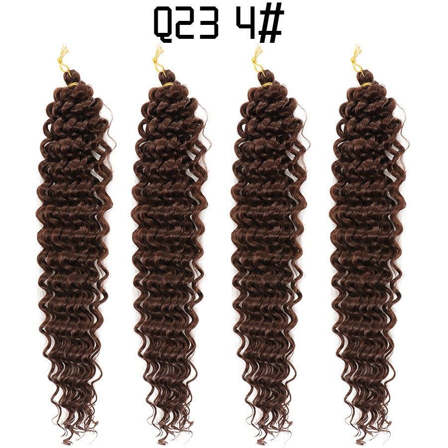 Perruque au crochet de style africain, cheveux texturés « Deep Wave » (ondulations profondes) et boucles façon latine, volumineuse