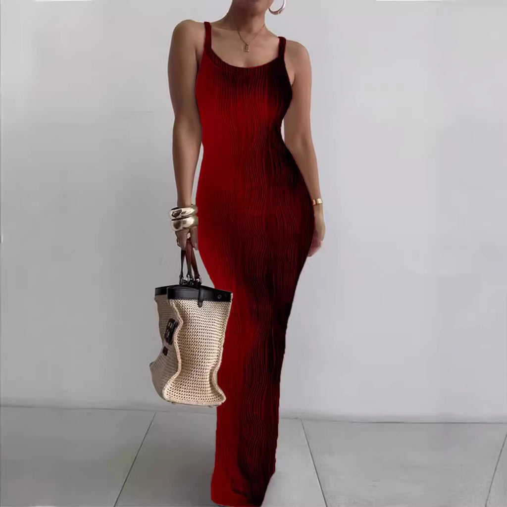 24.45 USD - Elegant Sleeveless Bodycon Maxi Dress for Women, Perfect for Summer.