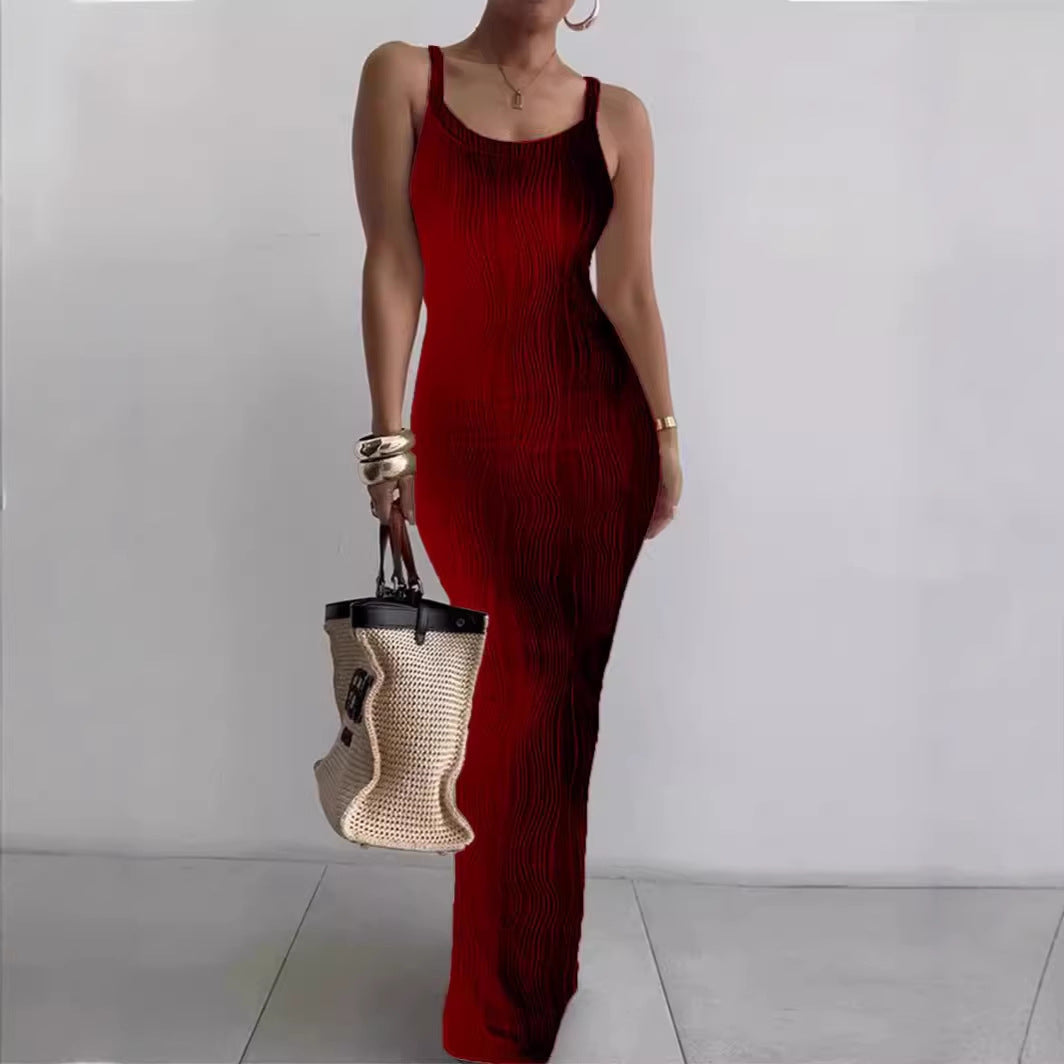 24.45 USD - Elegant Sleeveless Bodycon Maxi Dress for Women, Perfect for Summer.