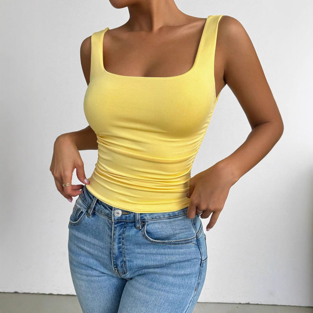 $17.36 - sleeveless square-neck crop tank top