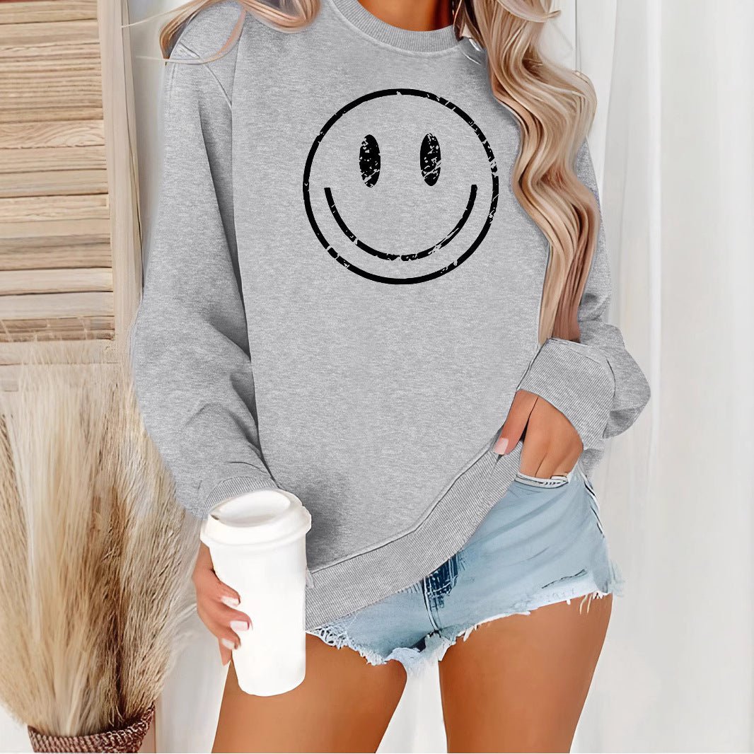 sudadera estampada con un smiley