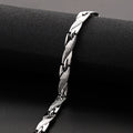 USD 12.04/13.64 - Men's gold-plated titanium steel bracelet, dragon pattern, 7mm wide.