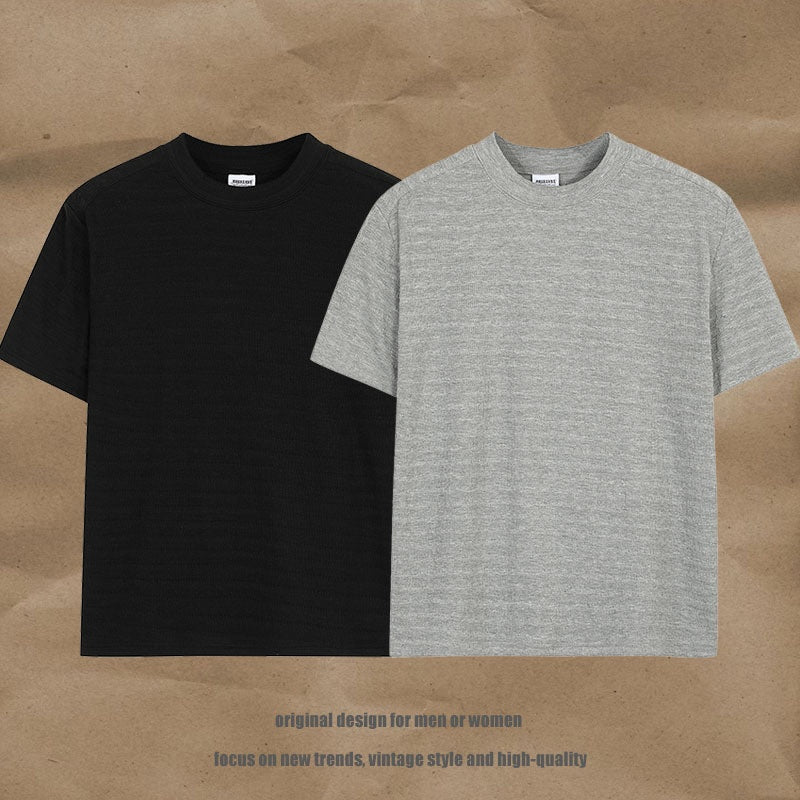 23,29 USD - T-shirt à manches courtes unisexe, tendance et simple, coupe courte et épaules classiques.