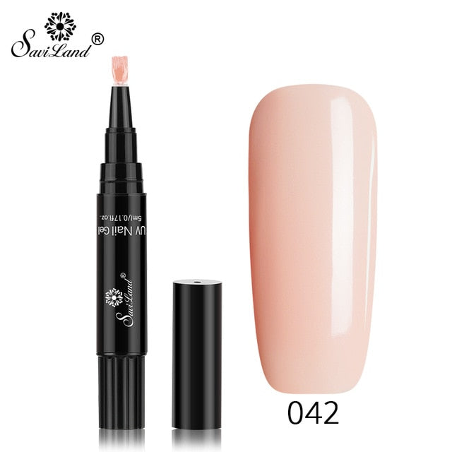 15.12 USD - Saviland 3-in-1 New Gel Nail Polish Pen: Glitter, Easy Application, 60 Colors, UV Hybrid Gel Polish, Easy to Use.