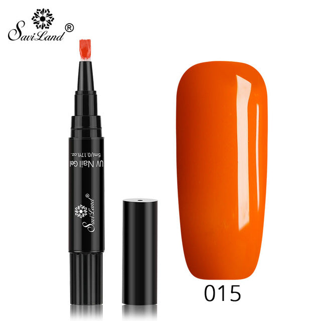 15.12 USD - Saviland 3-in-1 New Gel Nail Polish Pen: Glitter, Easy Application, 60 Colors, UV Hybrid Gel Polish, Easy to Use.