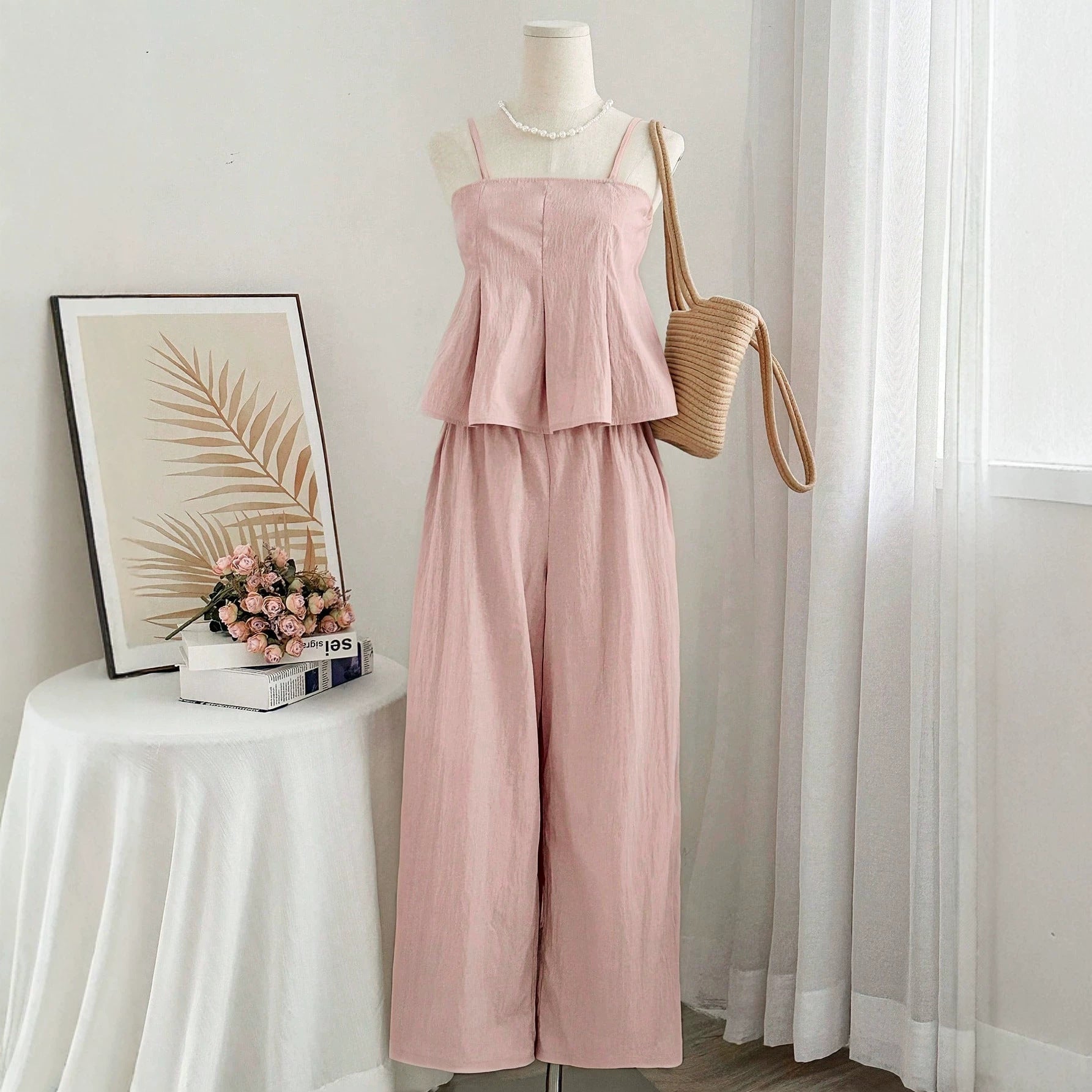 ensemble pantalon long sans manches