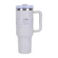 Gobelet isotherme de 1,2 L avec paille, poignée et couvercle – Acier inoxydable, boissons chaudes et froides, compatible avec les porte-gobelets de voiture