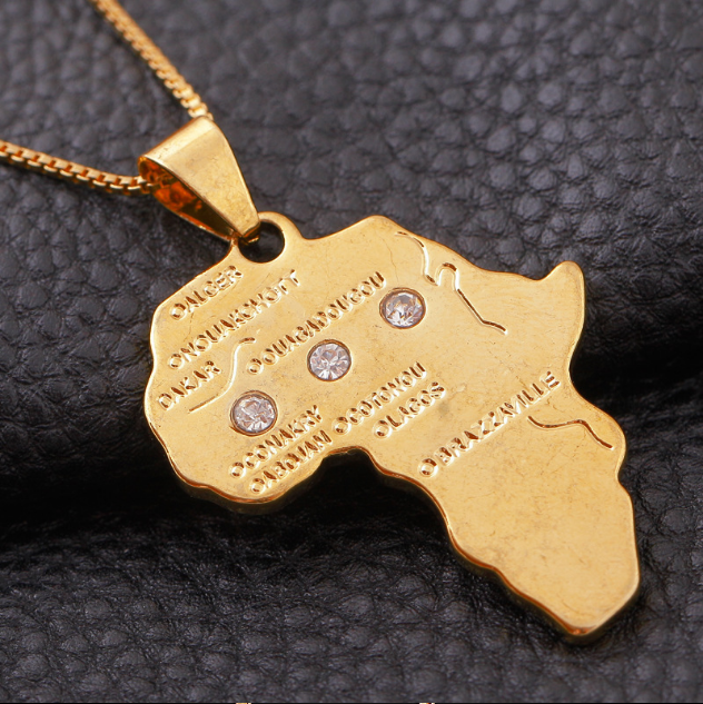 $19.20 USD - Africa Map Pendant Necklace