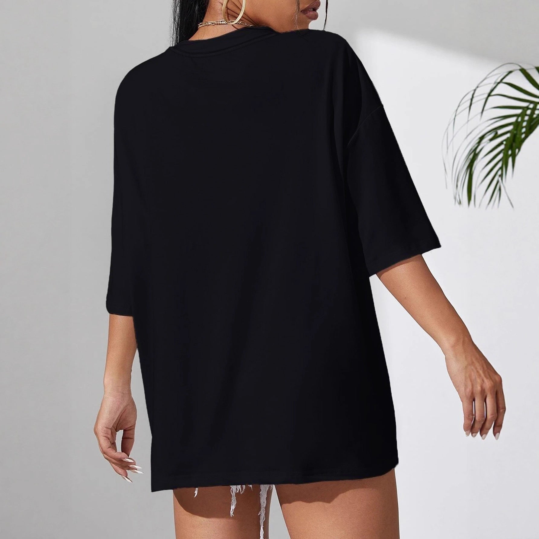 Multicolor round neck short sleeve T-shirt