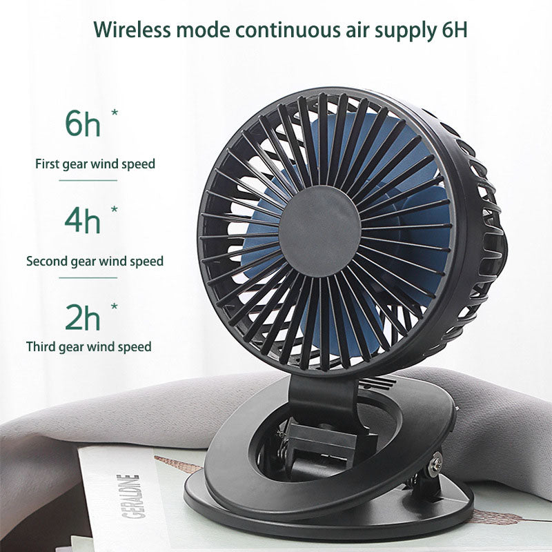 Nouveau ventilateur à pince, mini ventilateur de bureau USB, petit ventilateur rechargeable pour dortoir, voiture ou maison, cadeau