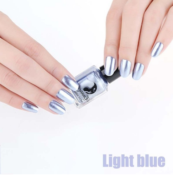 11.64 USD - Trendy and Sexy Metallic Nail Polish for Women, 14 Colors, 6ml, Mirror Effect, Makeup Accessories.