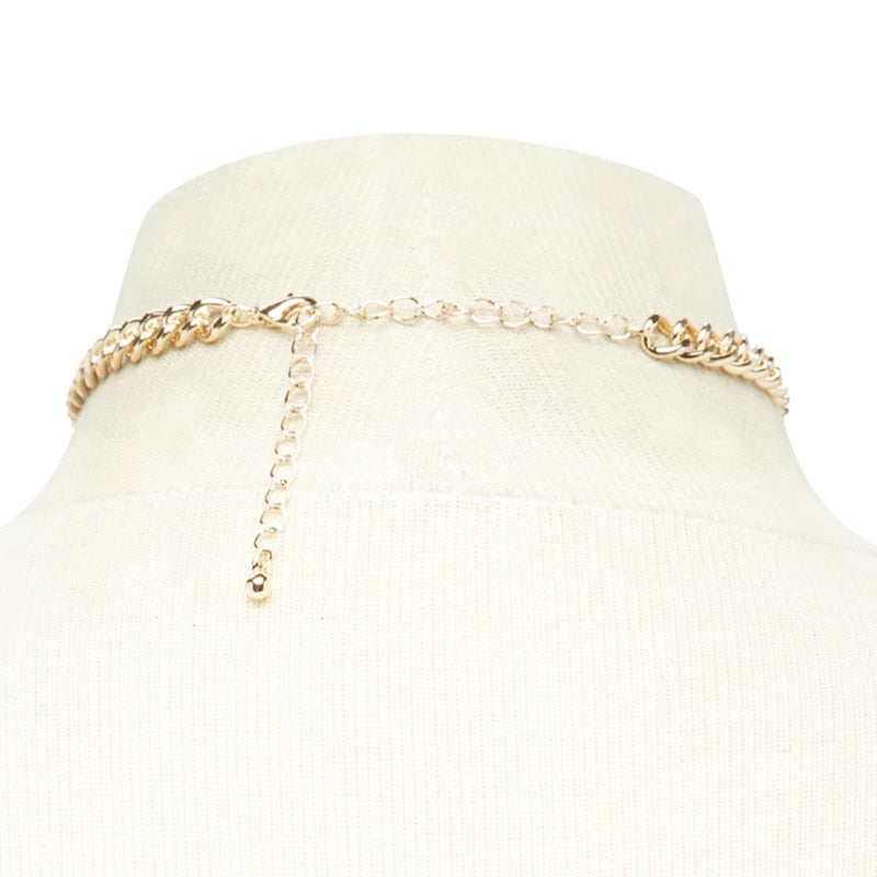 13.18 USD - Fashionable Women's Choker Necklace, Gold or Silver Heart Pendant.