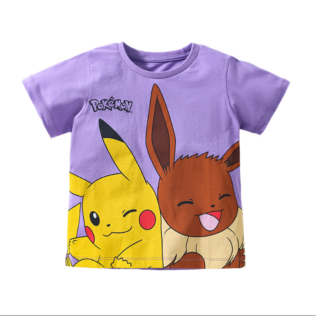 15.12 USD T-shirt d'été en coton tricoté pour enfants, motif dessin animé mignon.