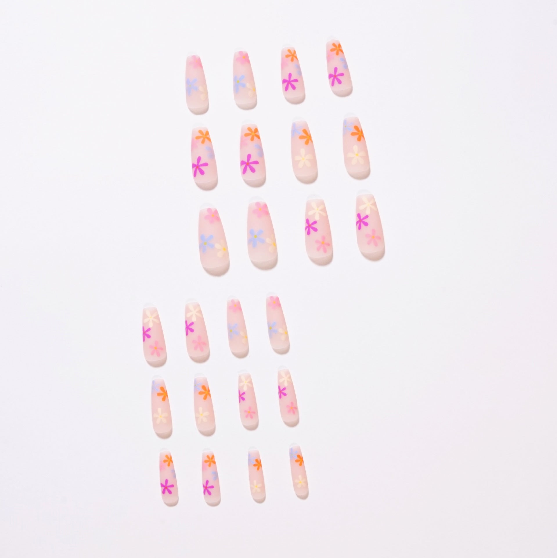 Pastoral Rainbow Sunflower Series Finished Nail Enhancements Removable Nail Enhancement Patch Nail Patch
