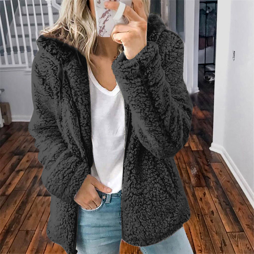 Women's Hooded Wool Coat, Autumn/Winter Outerwear