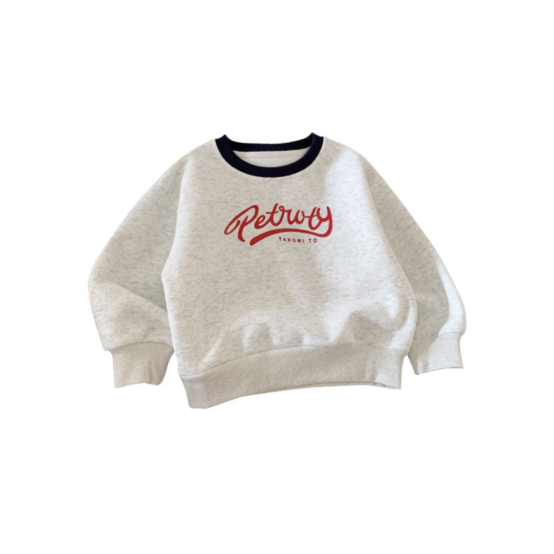 Sweat à capuche pour bébé avec inscription – haut simple et décontracté