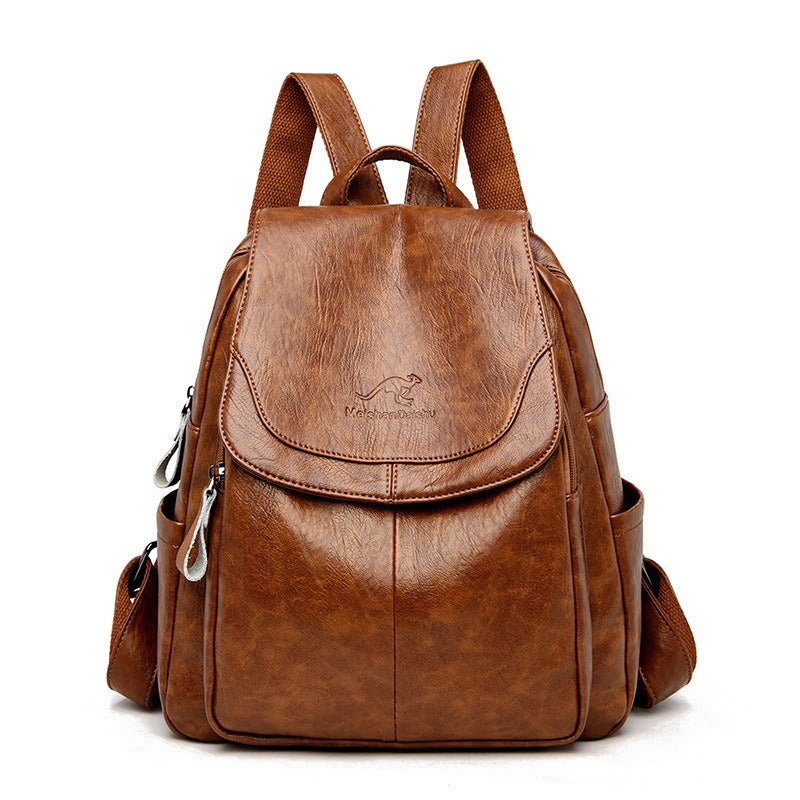 $23.29 - Fashionable backpack for women, ideal for travel and students.