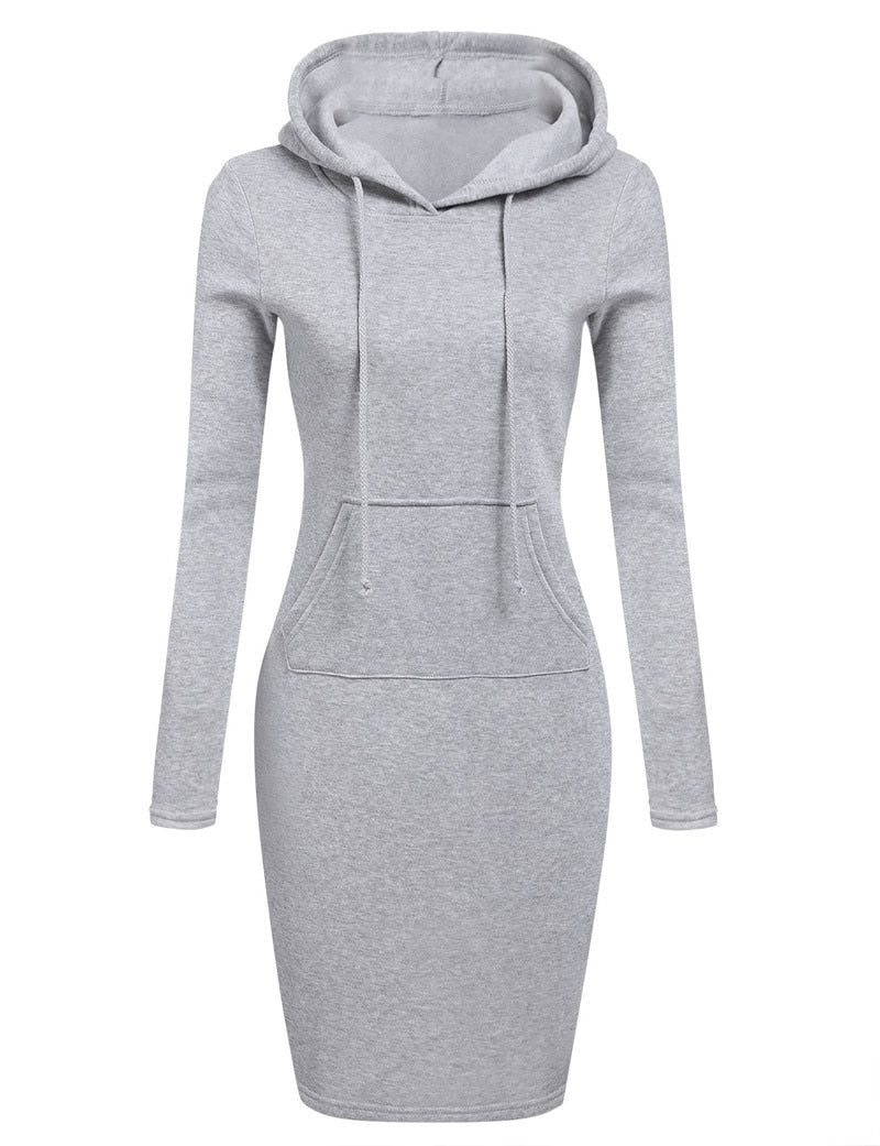 $29.09 - Women's Long Hoodies Autumn Winter Patchwork Fashion Pullovers Hooded Tops Casual Female Coats
