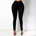 Nouveaux jeans slim taille haute en 5 couleurs pour femme, coupe crayon, style décontracté et tendance.