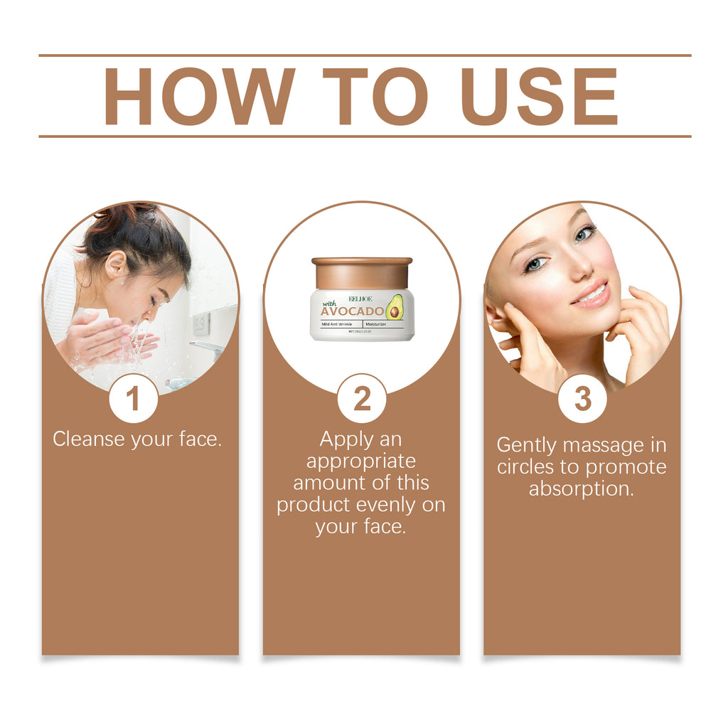 19.78 USD - Avocado anti-wrinkle cream, gentle moisturizing facial care, daily care
