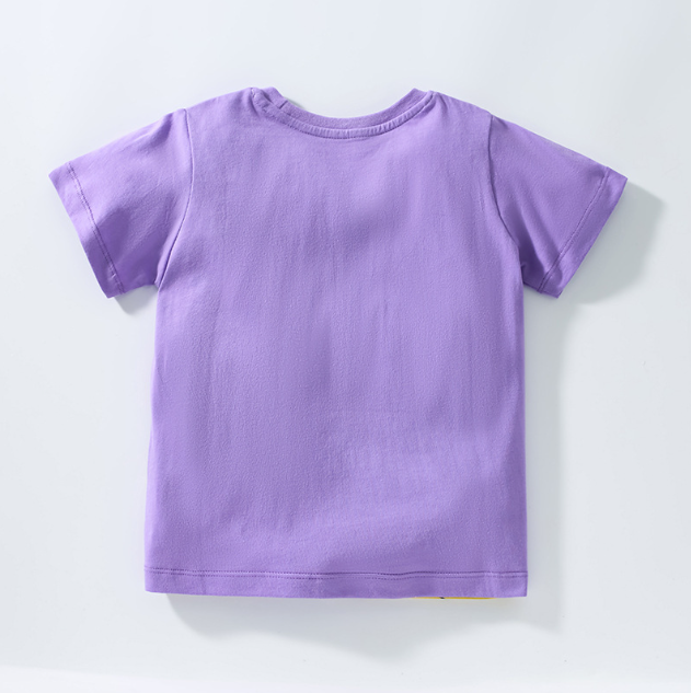 15.12 USD T-shirt d'été en coton tricoté pour enfants, motif dessin animé mignon.