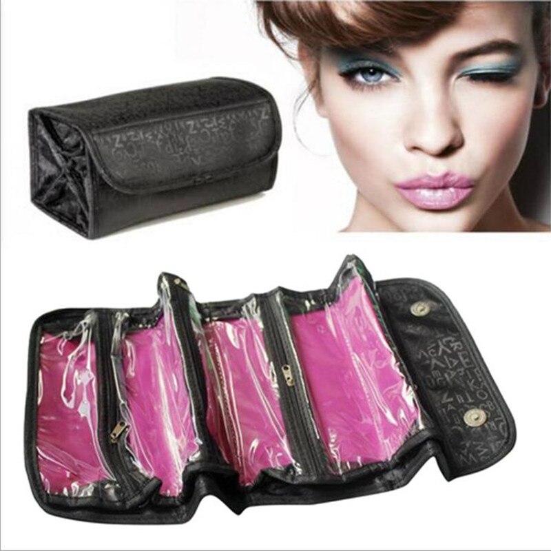 17,47 USD - Trousse de toilette, trousse de maquillage Roll-N-Go, organisateur grande capacité et multifonctionnelle