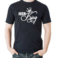 17.46 USD T-shirts à manches courtes pour couples, imprimé couronne roi/reine, style décontracté