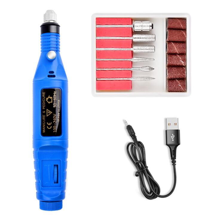 Electric Nail Drill Kit, Gel Nail Remover Machine, Nail Art Tool Kit, Pen, Nail File, Sanding Bands