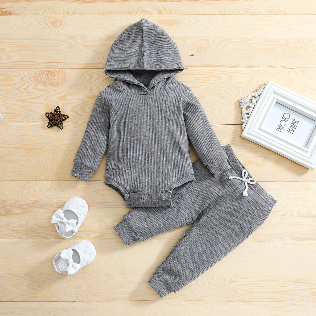 Ensembles unis pour bébé (4 couleurs) - Combinaison-pantalon à manches longues - 4 couleurs - Automne/Hiver