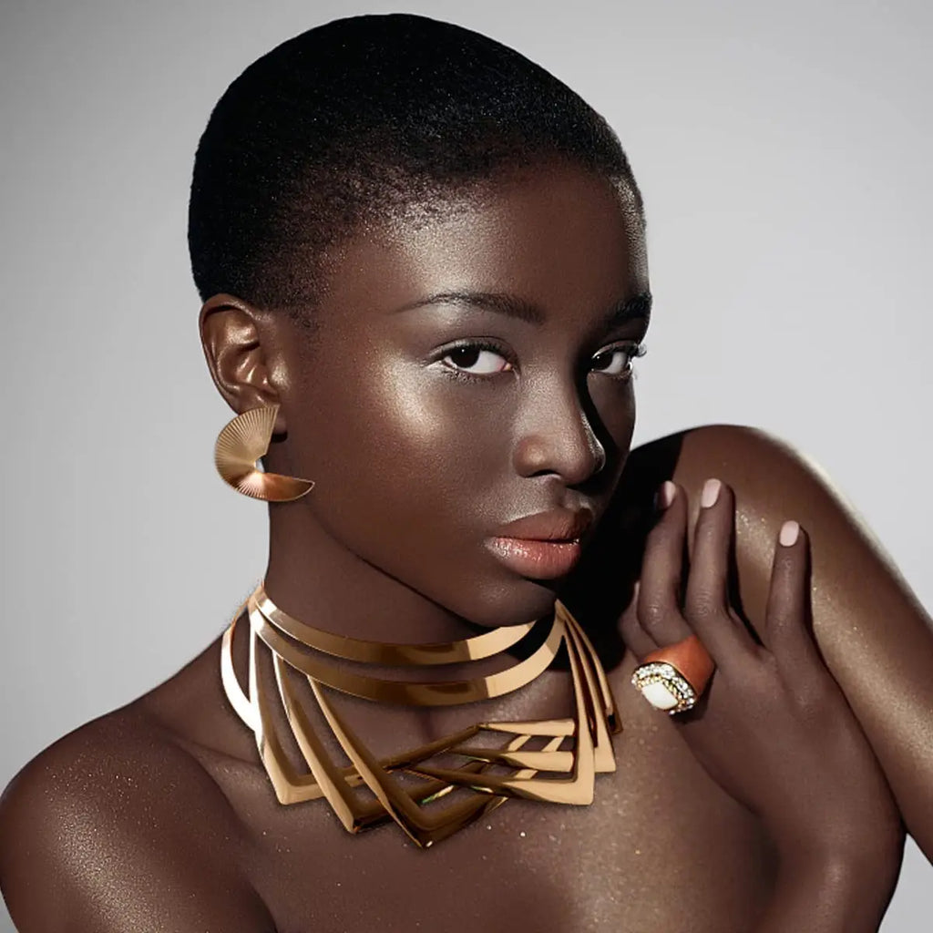 Collier ras du cou gothique en alliage, style africain court et minimaliste, bijou fantaisie pour femme, cadeau idéal