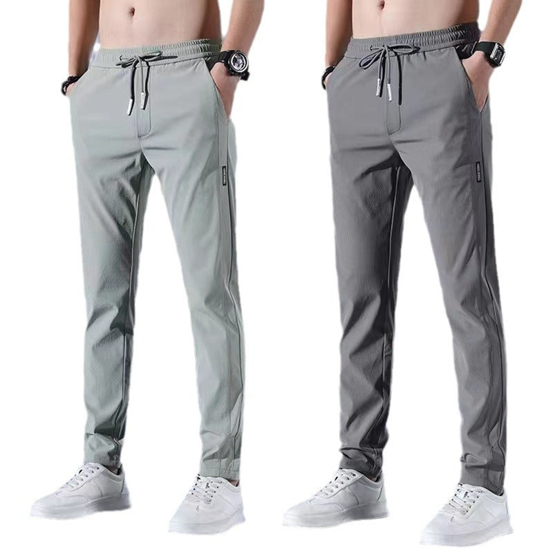 16.19 USD - Pantalon décontracté chic, élastique et respirant, coupe droite, style sport oversize