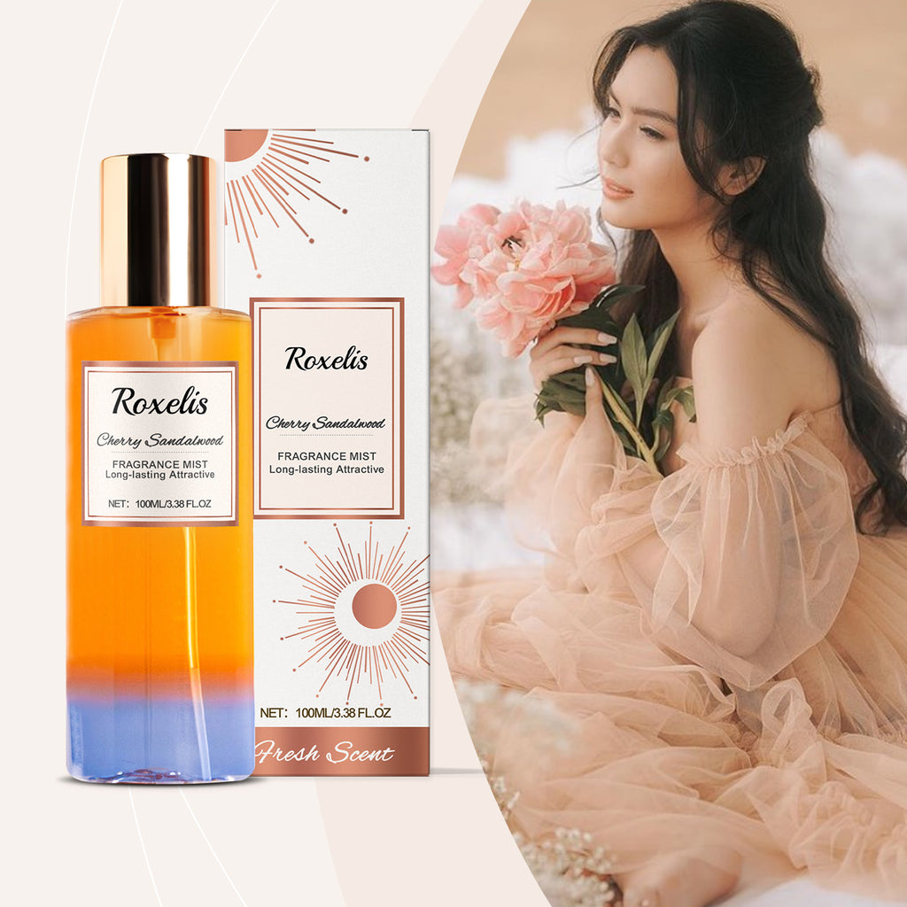 $17.46 - Roxelis Romantic Cherry and Sandalwood Body Spray, a natural, fresh, light and elegant fragrance for everyday wear. Stay elegant.