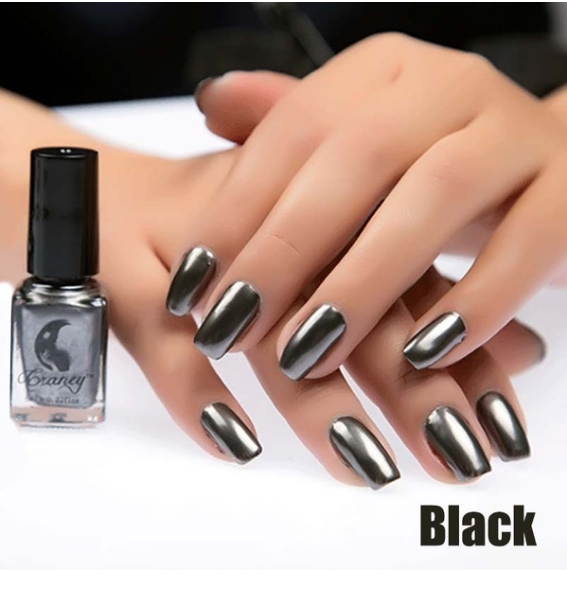 11.64 USD - Trendy and Sexy Metallic Nail Polish for Women, 14 Colors, 6ml, Mirror Effect, Makeup Accessories.