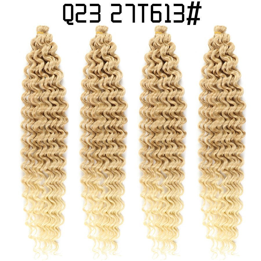 Perruque au crochet de style africain, cheveux texturés « Deep Wave » (ondulations profondes) et boucles façon latine, volumineuse