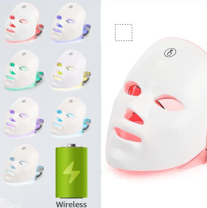 Masque facial de beauté à LED rechargeable par USB, test tactile manuel, couleurs photoniques, pour le rajeunissement de la peau
