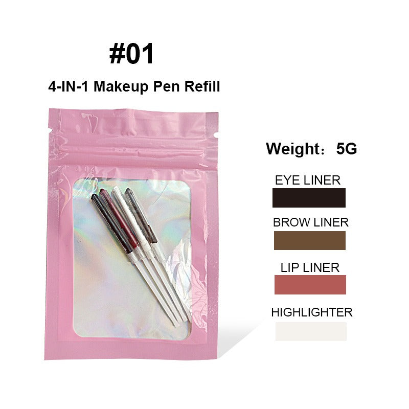 $8.14/11.98 - 4-in-1 Waterproof Eyebrow Pencil, for defining and shaping brows. Long-lasting, eyeliner and brow highlighter. Cosmetic makeup tool.